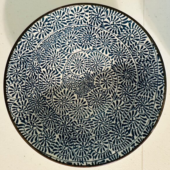 Set Of 4 Porcelain Bowls Blue & White Rice Bowls Tea Bowls Ramen Soup Bowls - Picture 8 of 12